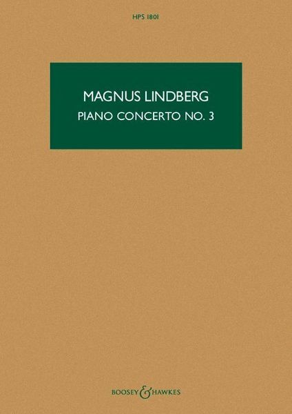 Produktbild: Lindberg: Piano Concerto No. 3, Hps 1801 Study Score