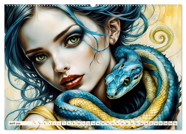 Produktbild: Adoratrice de serpents (Calendrier mural 2026 DIN A2 vertical), CALVENDO calendrier mensuel