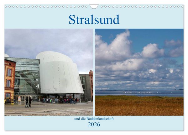 Produktbild: Stralsund und die Boddenlandschaft (Wandkalender 2026 DIN A3 quer), CALVENDO Monatskalender