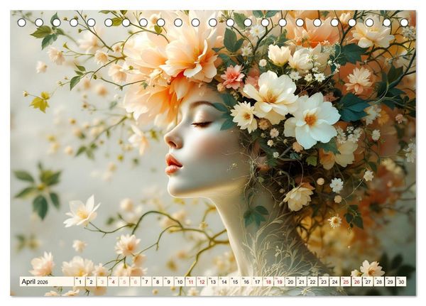 Produktbild: Florale Verwandlung (Tischkalender 2026 DIN A5 quer), CALVENDO Monatskalender