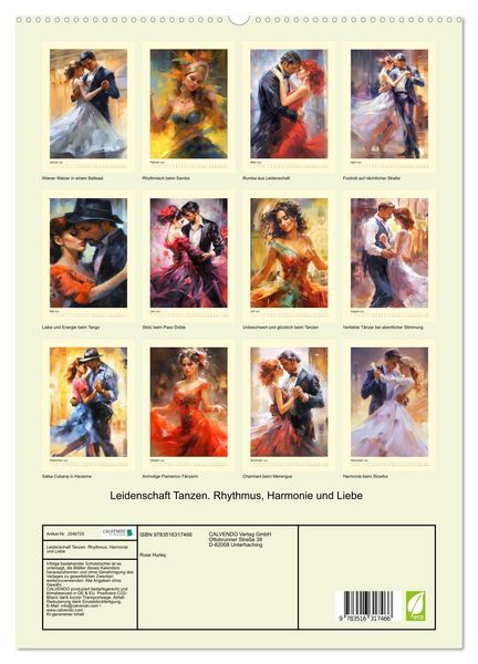 Produktbild: Leidenschaft Tanzen. Rhythmus, Harmonie und Liebe (hochwertiger Premium Wandkalender 2026 DIN A2 hoch), Kunstdruck in Hochglanz