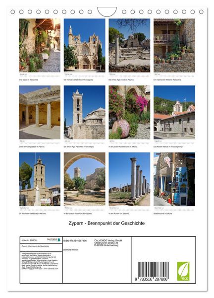 Produktbild: Zypern - Brennpunkt der Geschichte (Wandkalender 2026 DIN A4 hoch), CALVENDO Monatskalender