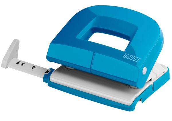 Produktbild: B&uuml;rolocher E 216 fresh,bis 16 Blatt fresh petrol/grau, Anschlagschiene