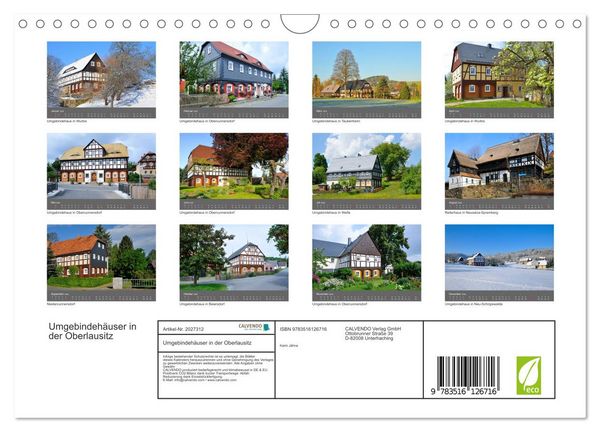 Produktbild: Umgebindeh&auml;user in der Oberlausitz (Wandkalender 2026 DIN A4 quer), CALVENDO Monatskalender