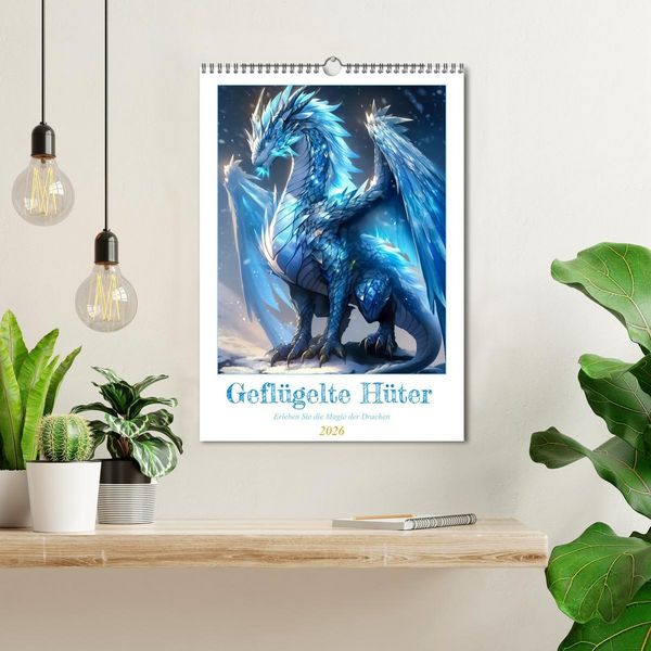 Produktbild: Gefl&uuml;gelte H&uuml;ter - Erleben Sie die Magie der Drachen (Wandkalender 2026 DIN A3 hoch), CALVENDO Monatskalender