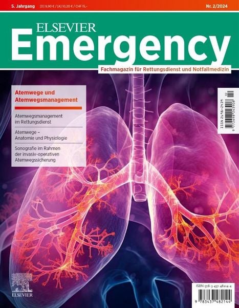 Produktbild: ELSEVIER Emergency. Atemwege und Atemwegsmanagement. 2/2024: Fachmagazin f&uuml;r Rettungsdienst und Notfallmedizin