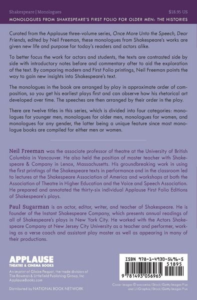 Produktbild: Monologues from Shakespeare's First Folio for Older Men