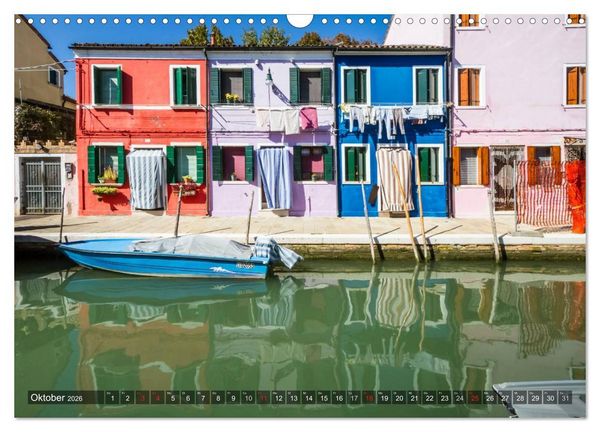 Produktbild: BURANO Charmante und farbenfrohe Insel (Wandkalender 2026 DIN A3 quer), CALVENDO Monatskalender