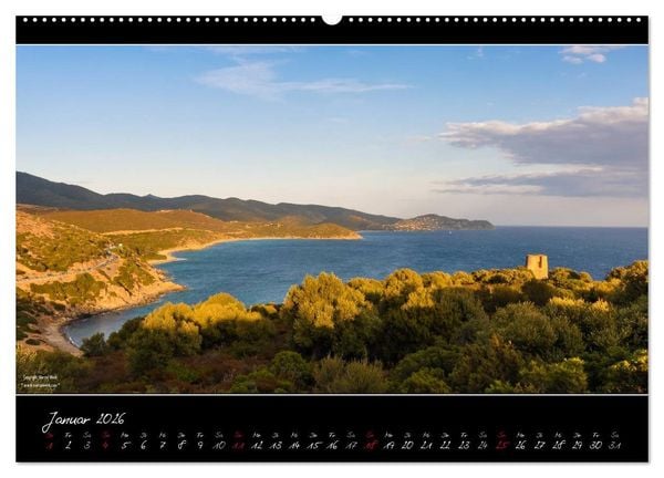 Produktbild: Sardinien Panoramakalender / CH-Version (Wandkalender 2026 DIN A2 quer), CALVENDO Monatskalender