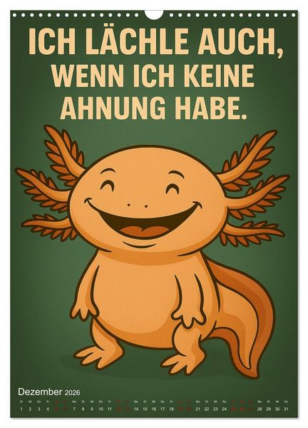 Produktbild: Tierisch eigenwillig - Weil normal langweilig w&auml;re (Wandkalender 2026 DIN A3 hoch), CALVENDO Monatskalender