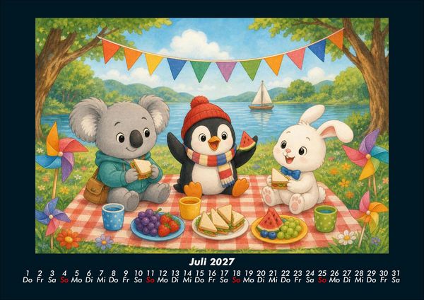 Produktbild: Kiki, Pico & Bouncy feiern durchs Jahr 2027 Fotokalender DIN A4