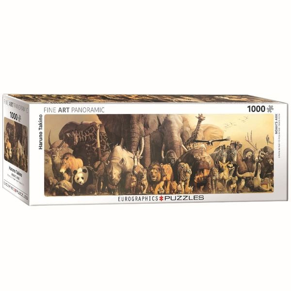 Eurographics 6010-4654 - Tiere der Arche Noah, Panorama Puzzle - 1000 Teile