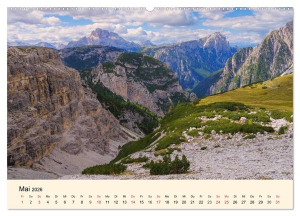 Produktbild: Sextner Dolomiten (hochwertiger Premium Wandkalender 2026 DIN A2 quer), Kunstdruck in Hochglanz