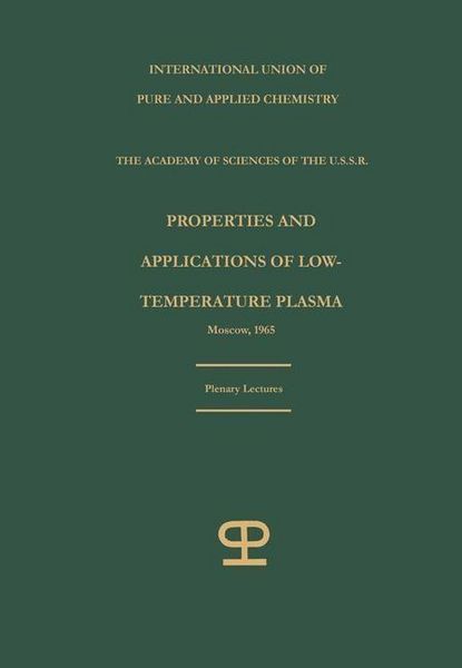 Produktbild: Properties and applications of low-temperature plasma