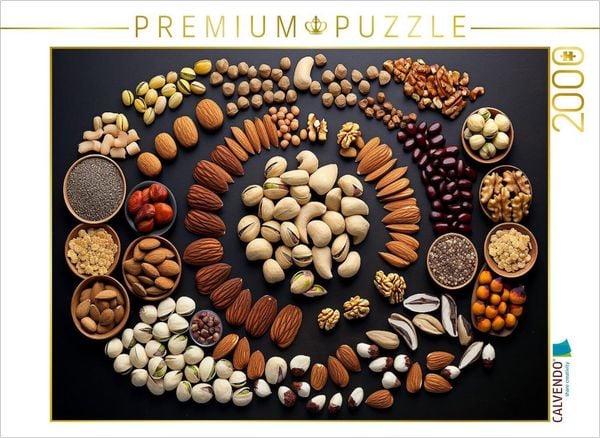 CALVENDO Puzzle Nüsse - Auswahl schön angeordnet | 2000 Teile Lege-Größe 90x67cm Foto-Puzzle für glückliche Stunden