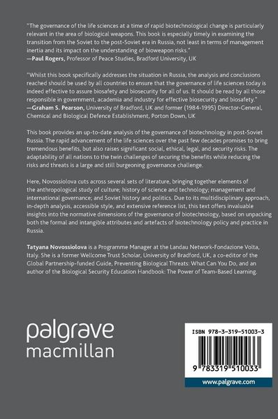 Produktbild: Governance of Biotechnology in Post-Soviet Russia