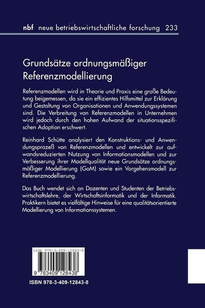 Produktbild: Grunds&auml;tze ordnungsm&auml;&szlig;iger Referenzmodellierung