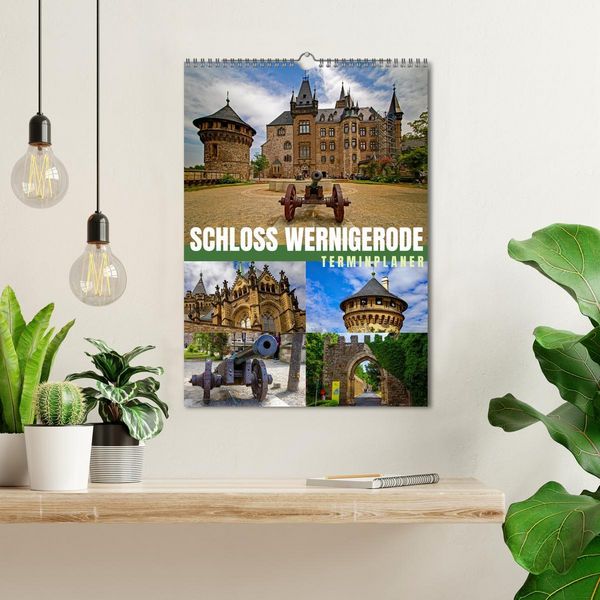 Produktbild: Schloss Wernigerode - Terminplaner (Wandkalender 2026 DIN A3 hoch), CALVENDO Monatskalender