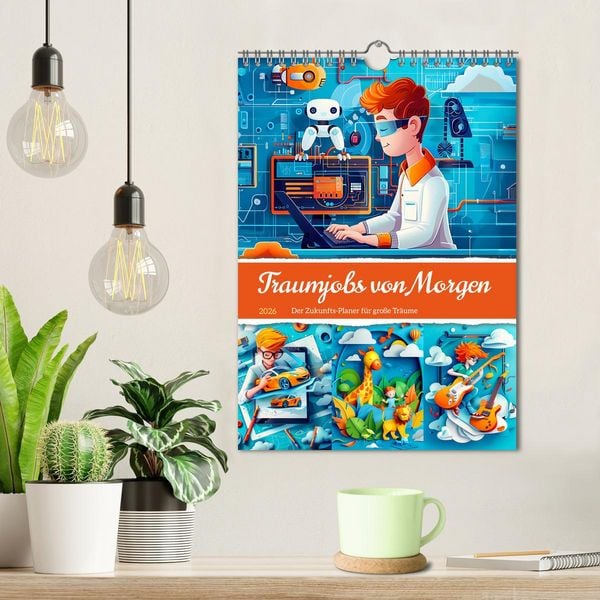 Produktbild: Traumjobs von Morgen - Der Zukunfts-Planer f&uuml;r gro&szlig;e Tr&auml;ume (Wandkalender 2026 DIN A4 hoch), CALVENDO Monatskalender
