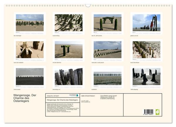 Produktbild: Wangerooge. Der Charme des Ostanlegers (Wandkalender 2026 DIN A2 quer), CALVENDO Monatskalender