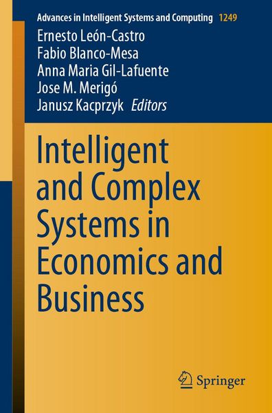 Produktbild: Intelligent and Complex Systems in Economics and Business