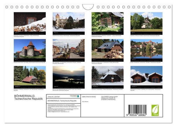 Produktbild: B&Ouml;HMERWALD, Tschechische Republik (Wandkalender 2026 DIN A4 quer), CALVENDO Monatskalender