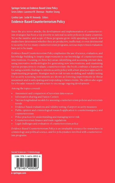 Produktbild: Evidence-Based Counterterrorism Policy