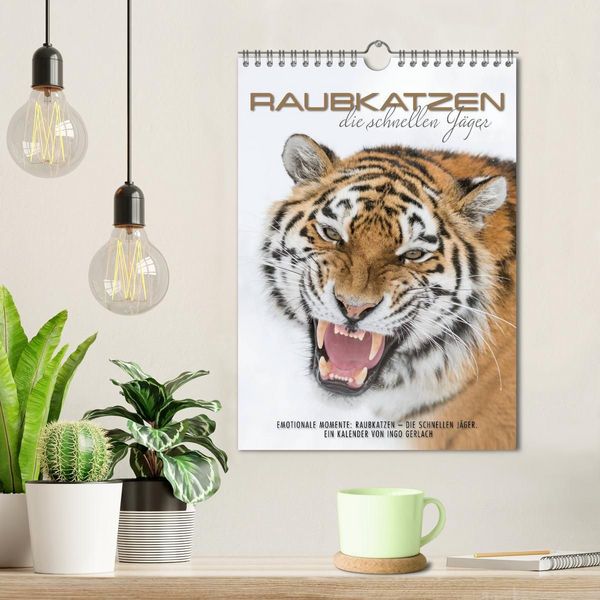 Produktbild: Emotionale Momente: Raubkatzen - die schnellen J&auml;ger. (Wandkalender 2027 DIN A4 hoch), CALVENDO Monatskalender