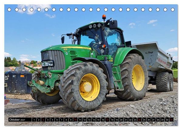 Produktbild: Baufahrzeuge auf der Baustelle (Tischkalender 2027 DIN A5 quer), CALVENDO Monatskalender