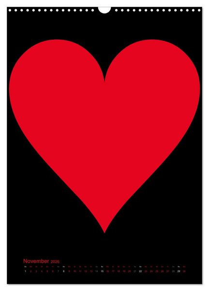 Produktbild: Foto- und Bastelkalender &bdquo;LIEBE&ldquo; in der Farbe Schwarz (Wandkalender 2026 DIN A3 hoch), CALVENDO Monatskalender