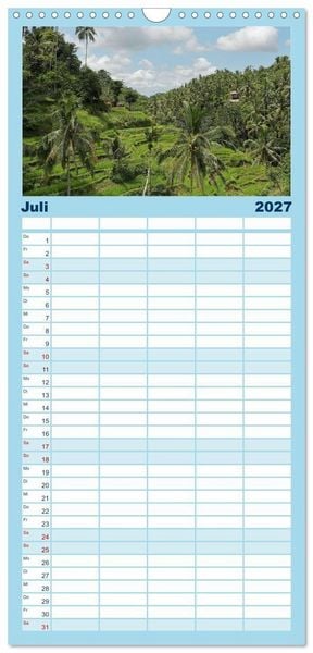 Produktbild: Familienplaner 2027 - Indonesien - Ein atemberaubender Inselstaat. mit 5 Spalten (Wandkalender, 21 x 45 cm) CALVENDO