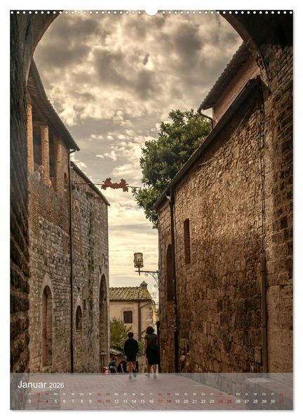 Produktbild: San Gimignano - Stadt der T&uuml;rme (hochwertiger Premium Wandkalender 2026 DIN A2 hoch), Kunstdruck in Hochglanz