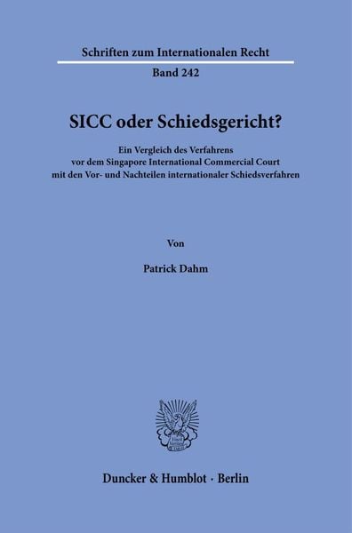 Produktbild: SICC oder Schiedsgericht?