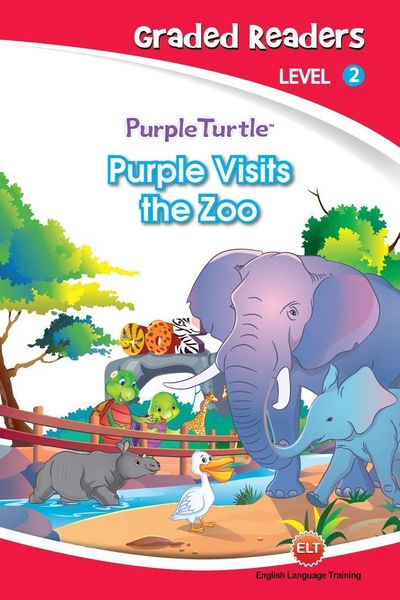 Produktbild: Purple Visits the Zoo (Purple Turtle, English Graded Readers, Level 2)