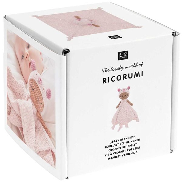 Produktbild: Ricorumi H&auml;kelset "Baby Blankies" Schweinchen