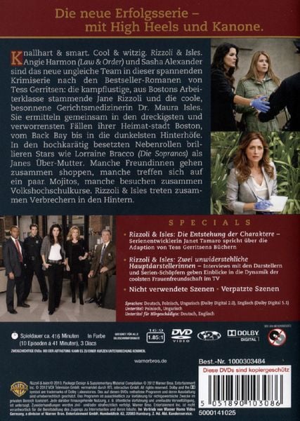 Rizzoli & Isles - Staffel 1  [3 DVDs]