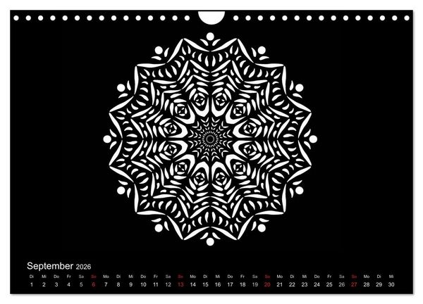 Produktbild: Entspannung und Ruhe durch Mandalas (Wandkalender 2026 DIN A4 quer), CALVENDO Monatskalender
