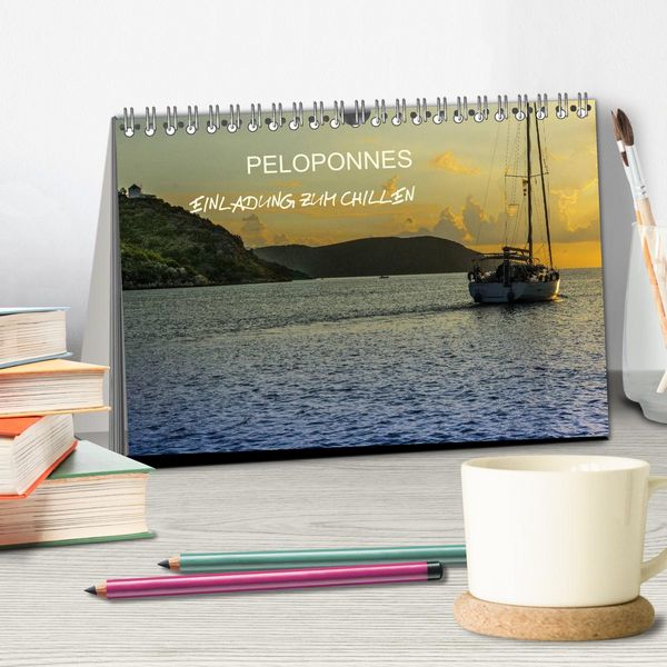 Produktbild: Peloponnes - Einladung zum Chillen (Tischkalender 2026 DIN A5 quer), CALVENDO Monatskalender