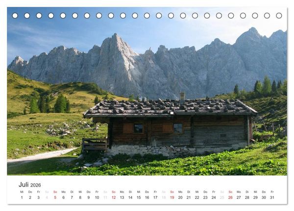Produktbild: Bergwelten - Vom Voralpenland zu den Zentralalpen (Tischkalender 2026 DIN A5 quer), CALVENDO Monatskalender