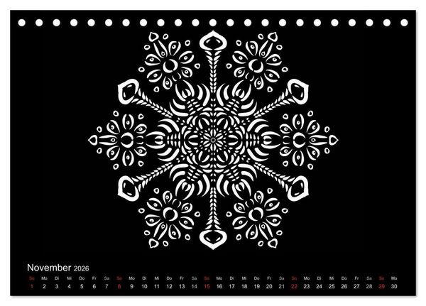 Produktbild: Entspannung und Ruhe durch Mandalas (Tischkalender 2026 DIN A5 quer), CALVENDO Monatskalender