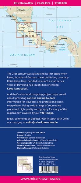 Produktbild: Reise Know-How Landkarte Costa Rica 1:300.000