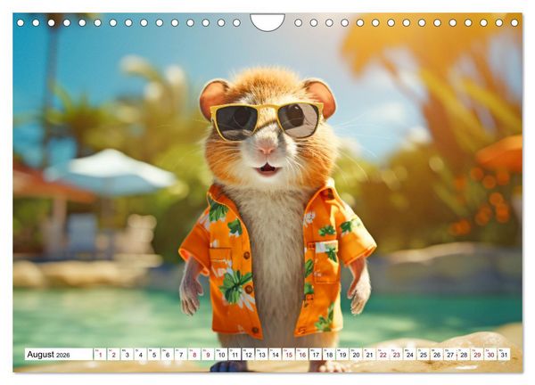 Produktbild: Sonnige Schnappsch&uuml;sse - Ein Jahr voller fr&ouml;hlicher Tiere (Wandkalender 2026 DIN A4 quer), CALVENDO Monatskalender