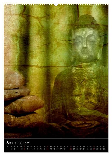 Produktbild: Buddha - Zeit f&uuml;r Entspannung (hochwertiger Premium Wandkalender 2026 DIN A2 hoch), Kunstdruck in Hochglanz