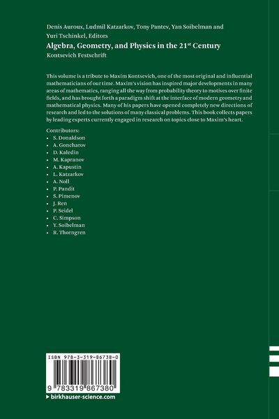 Produktbild: Algebra, Geometry, and Physics in the 21st Century
