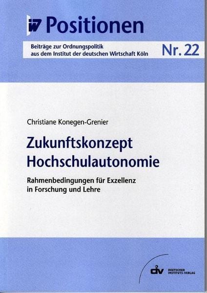 Produktbild: Zukunftskonzept Hochschulautonomie
