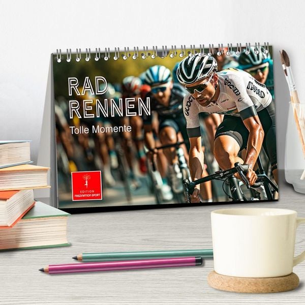 Produktbild: Radrennen - tolle Momente (Tischkalender 2026 DIN A5 quer), CALVENDO Monatskalender