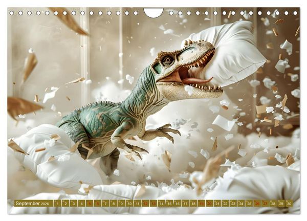 Produktbild: Wie w&auml;re es mit einem Dinosaurier als Haustier? (Wandkalender 2026 DIN A4 quer), CALVENDO Monatskalender