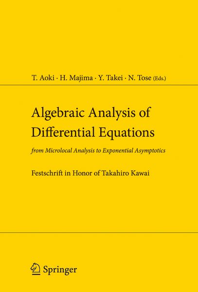 Produktbild: Algebraic Analysis of Differential Equations