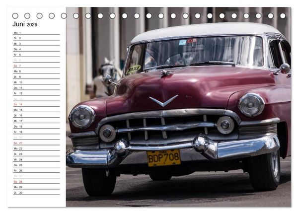 Produktbild: Cars on Cuba (Tischkalender 2026 DIN A5 quer), CALVENDO Monatskalender