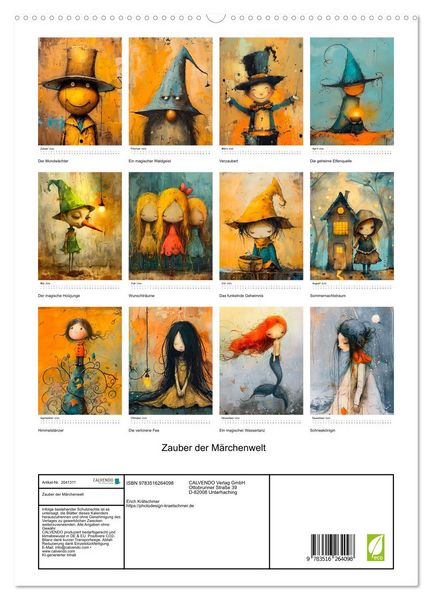 Produktbild: Zauber der M&auml;rchenwelt (hochwertiger Premium Wandkalender 2026 DIN A2 hoch), Kunstdruck in Hochglanz